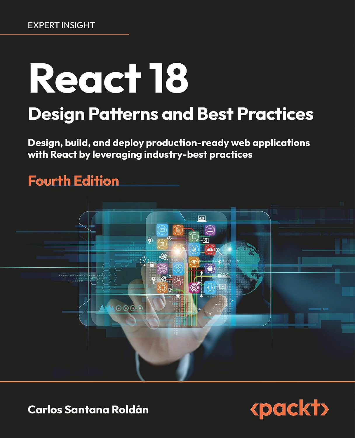 Cover of React 18 Design Patterns and Best Practices, Fourth Edition